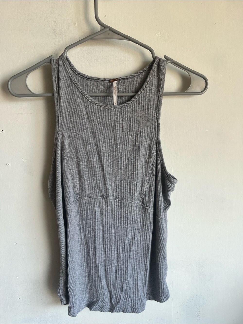 Free People Kiss My Back Tank Grey Large